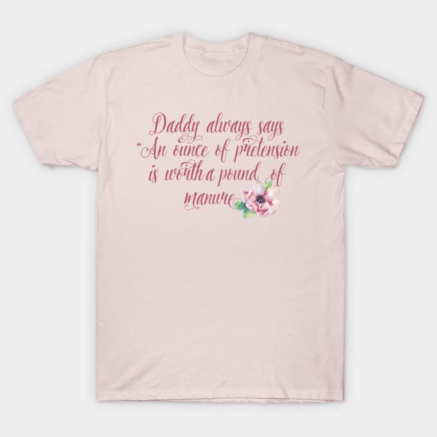 An Ounce of Pretension T-Shirt by popcultureclub